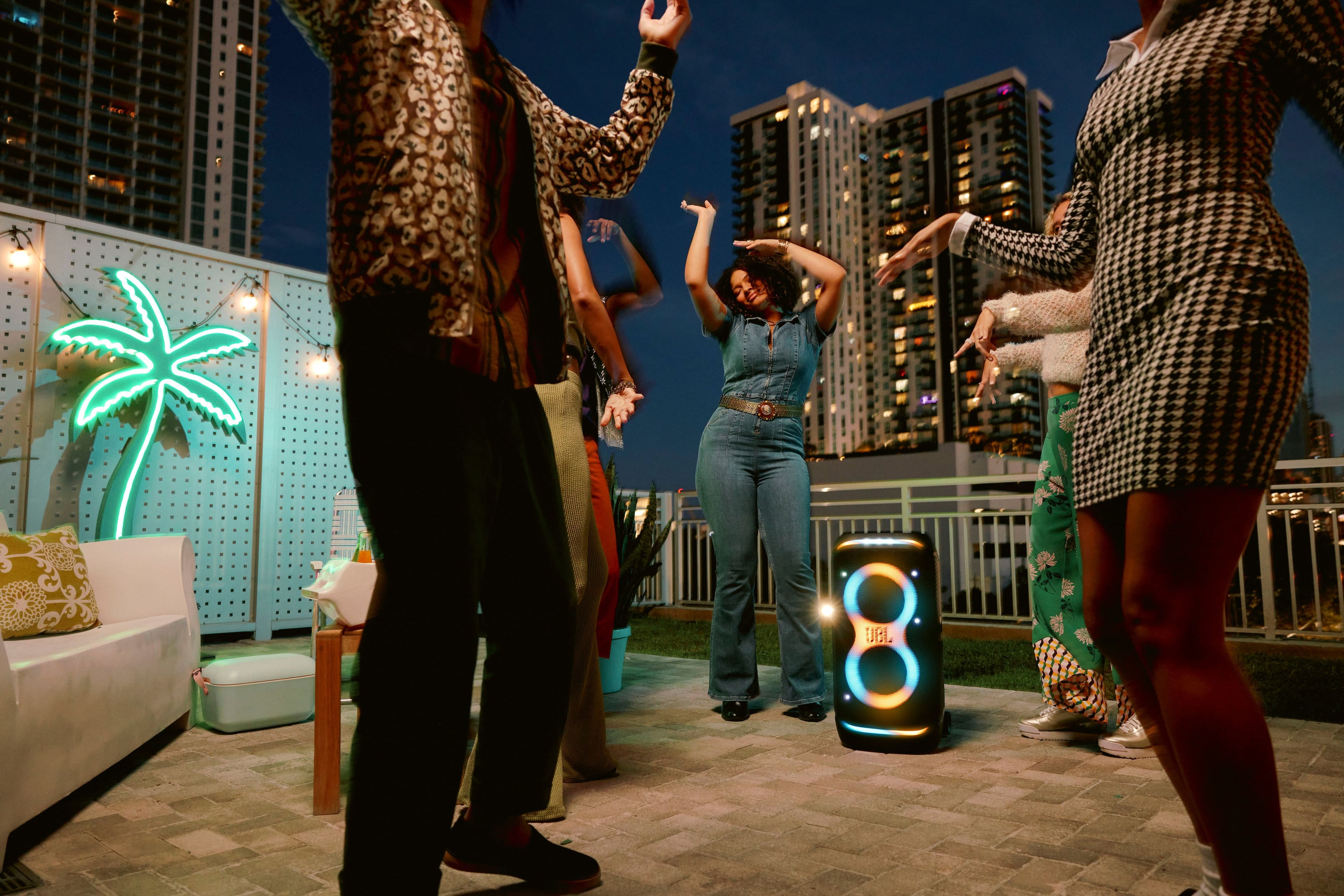 Alt View 27. JBL - PartyBox Club 320 Portable Wireless Party Speaker - Black.