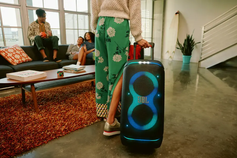 Alt View 28. JBL - PartyBox Club 320 Portable Wireless Party Speaker - Black.