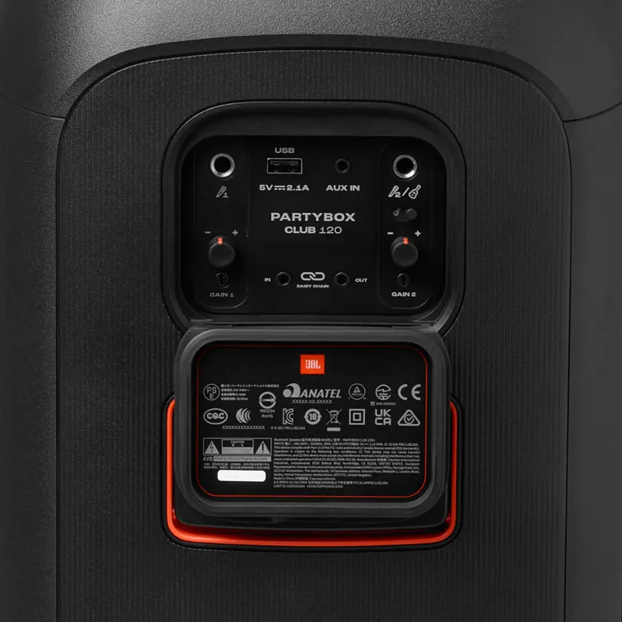 Alt View 16. JBL - PartyBox Club 120 Portable Wireless Party Speaker - Black.
