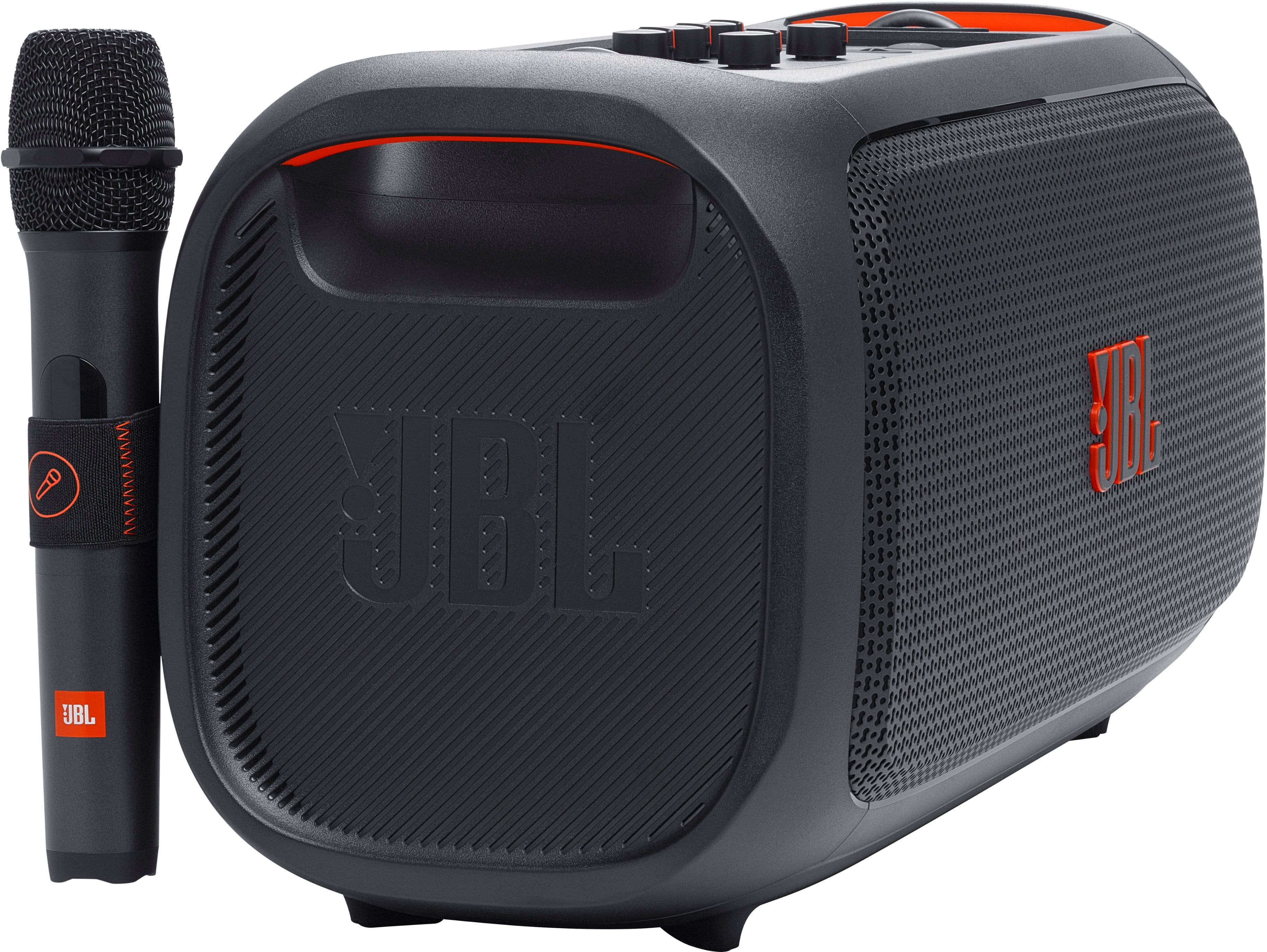Alt View 14. JBL - PartyBox On-The-Go Essential Portable Wireless Party Speaker with Wireless Microphone - Black.