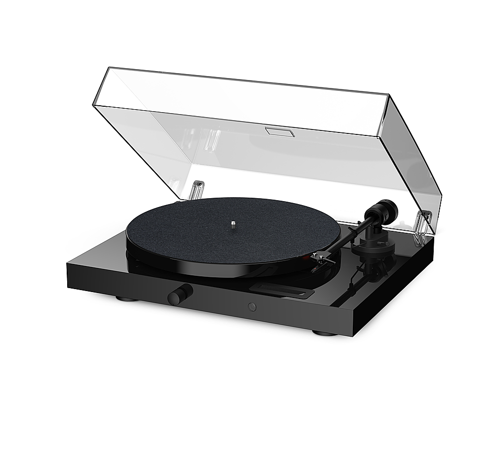 Angle View: Pro-Ject - Juke Box E1 Record Player w/ Receiver - Black