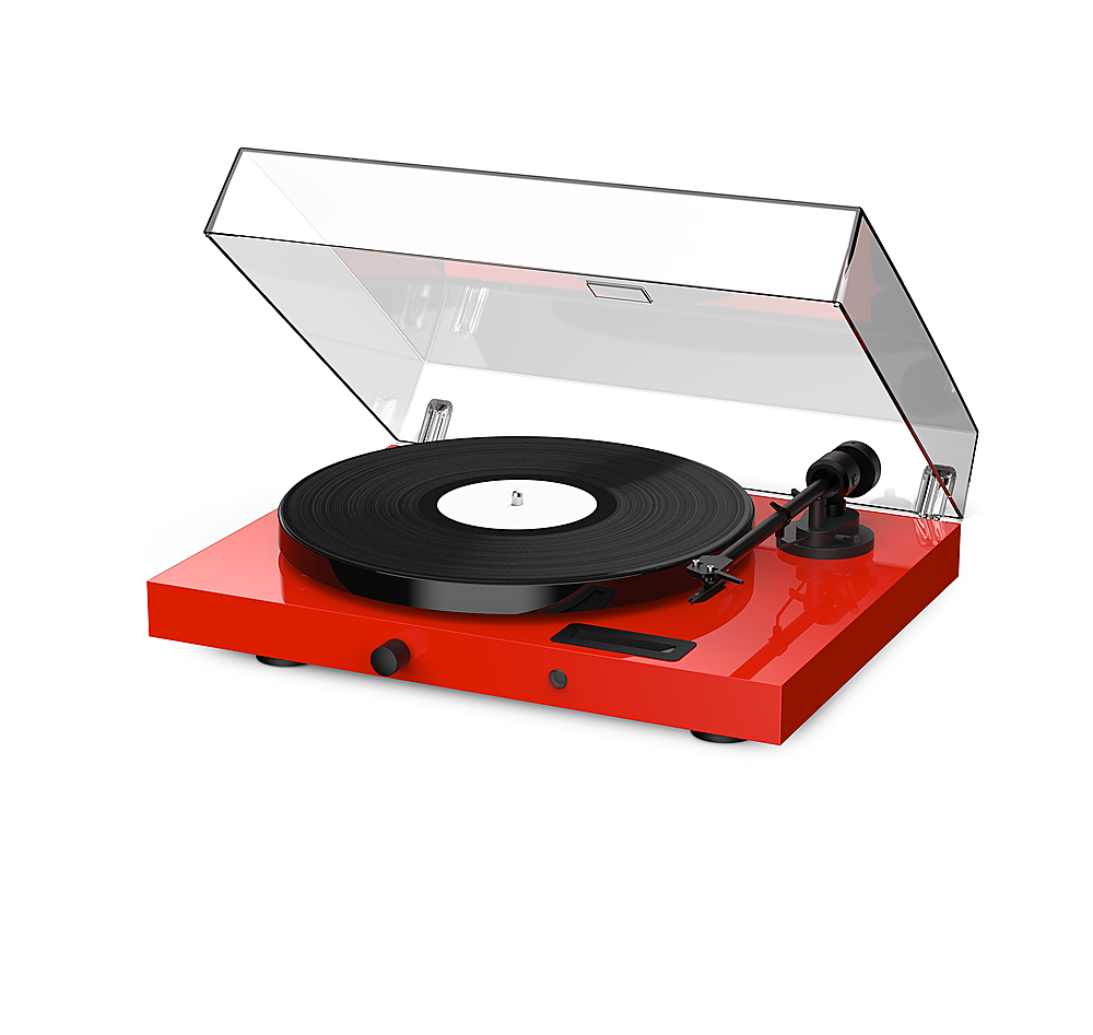 Angle View: Pro-Ject - Juke Box E1 Record Player w/ Receiver - Red