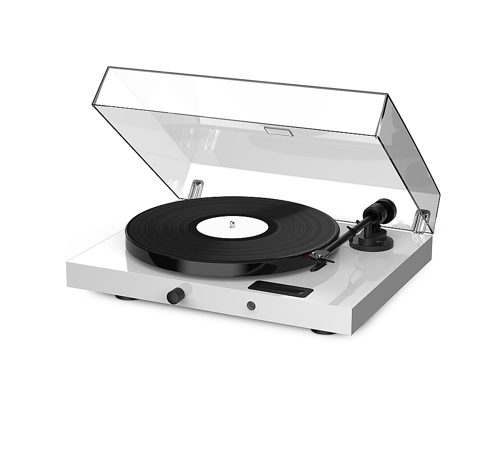 Angle. Pro-Ject - Juke Box E1 Record Player w/ Receiver - White.