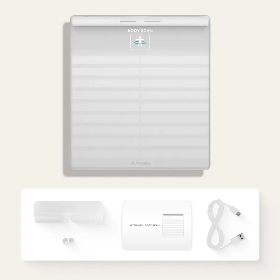 Alt View 15. Withings - Body Scan - Connected Health Station - White.