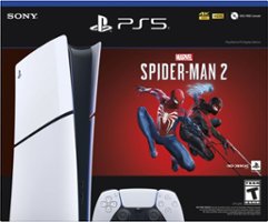 Sony Interactive Entertainment - PlayStation 5 Slim Console Digital Edition – Marvel's Spider-Man 2 Bundle (Full Game Download Included) - White - Front_Zoom