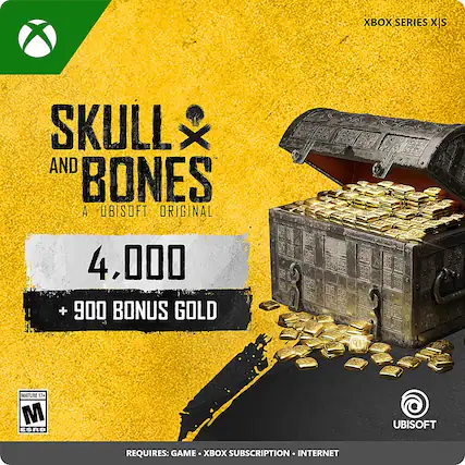 Front. Ubisoft - Skull and Bones 4,900 Gold - Multi.