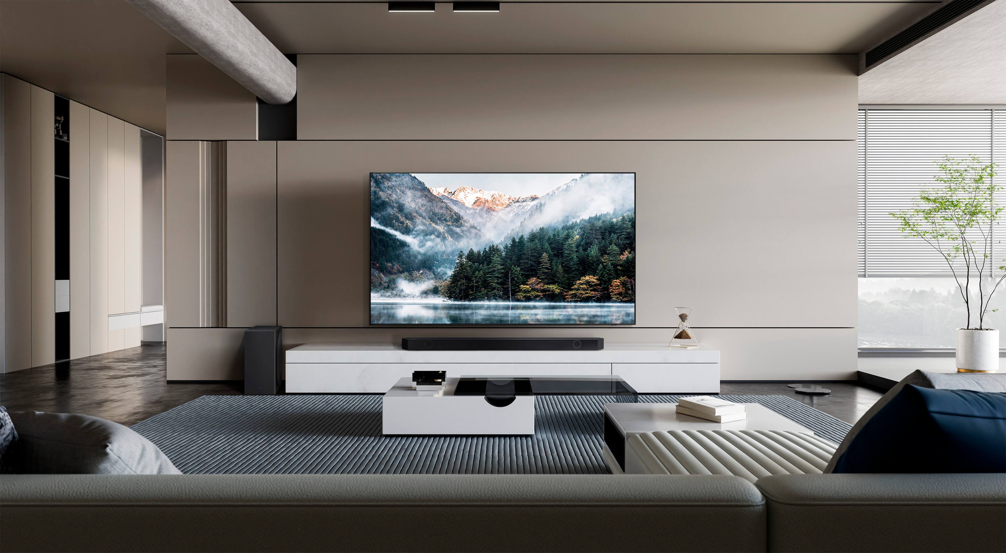 Alt View 22. Samsung - 55” Class S95D Series OLED Glare-Free 4K Smart Tizen TV - Graphite Black.