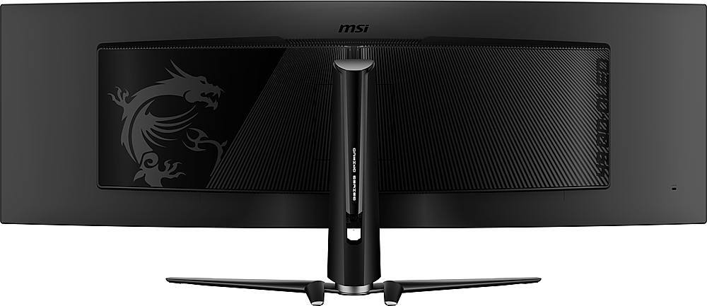 Back. MSI - MPG 491CQP QD-OLED 49" 5120x1440 (DQHD) Curved OLED Quantum Dot Monitor 144Hz 0.03ms(GTG) HDR400 Type-C DisplayPort HDMI - Black.