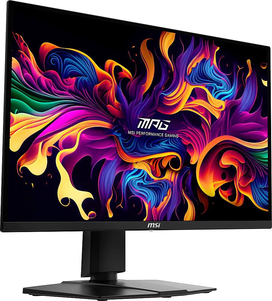Left. MSI - MPG271QRXQDOLED 27" Quantum Dot OLED QHD 360Hz 0.03ms FreeSyncPremium Monitor with HDR400 (DisplayPort, HDMI, USB) - Black.