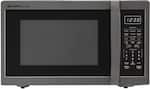 Front. Sharp - Sharp - 1.4 cu. ft. 1100W Countertop Microwave - Black Stainless - Black Stainless Steel.