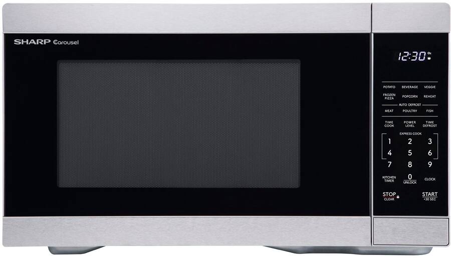 Sharp 1.1 cu ft Countertop Microwave With Sensor Cooking Stainless ...