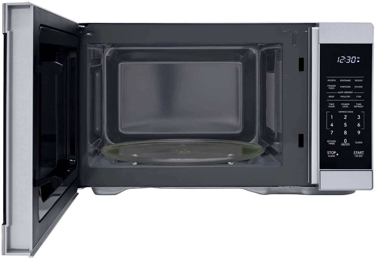 Alt View 1. Sharp - Sharp - 1.1 cu. ft. 1000W Countertop Microwave - Stainless - Stainless Steel.