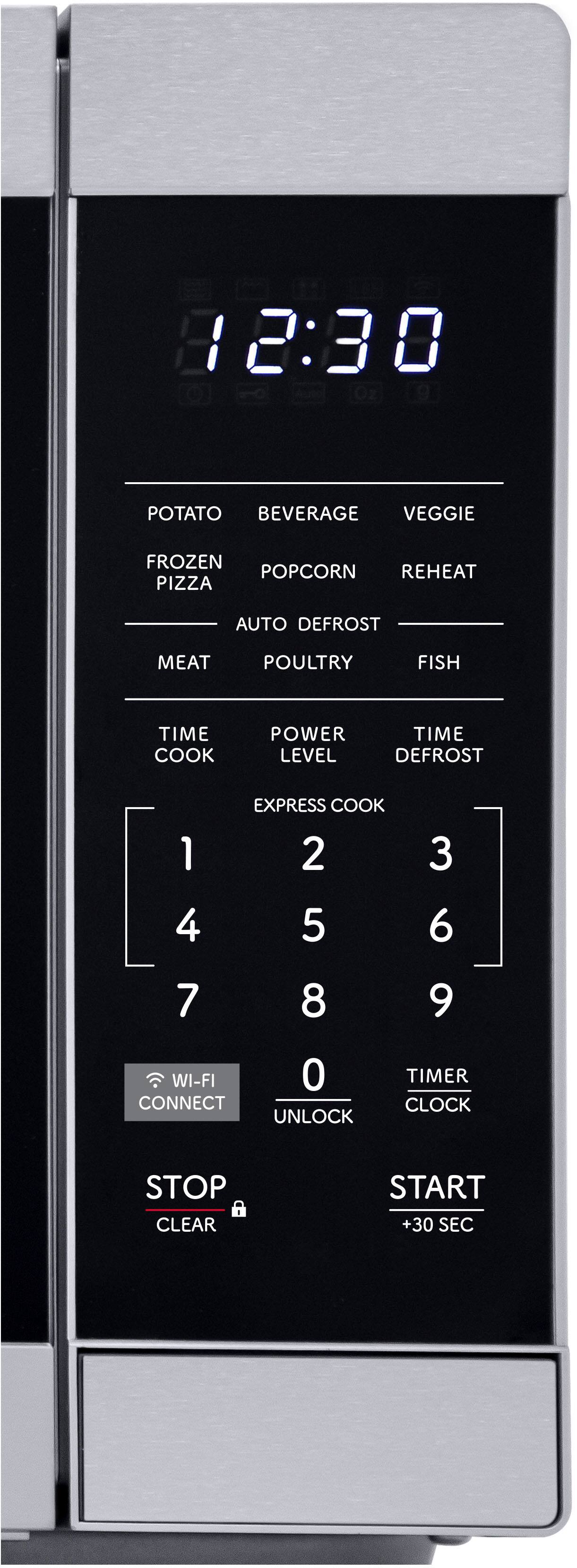 Alt View 11. Sharp - Sharp 1.1 cu. ft. 1000W Smart Countertop Microwave Works with Alexa - Stainless - Stainless Steel.