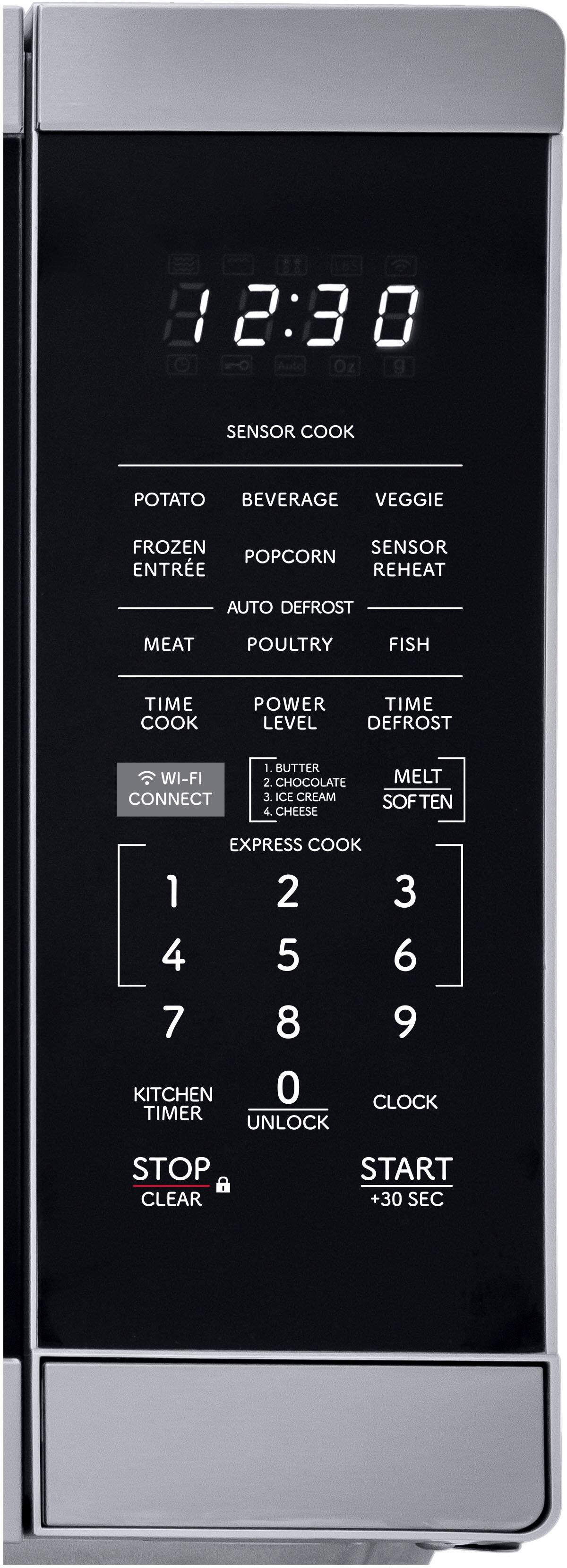 Alt View 11. Sharp - Sharp 1.4 cu. ft. 1100W Smart Countertop Microwave with Inverter Cooking and Works with Alexa - Stainless - Stainless Steel.