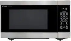 Front. Sharp - Sharp - 2.2 cu. ft. 1200W Microwave with Inverter Cooking - Stainless - Stainless Steel.
