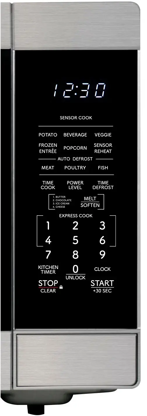 Alt View 11. Sharp - Sharp - 2.2 cu. ft. 1200W Microwave with Inverter Cooking - Stainless - Stainless Steel.