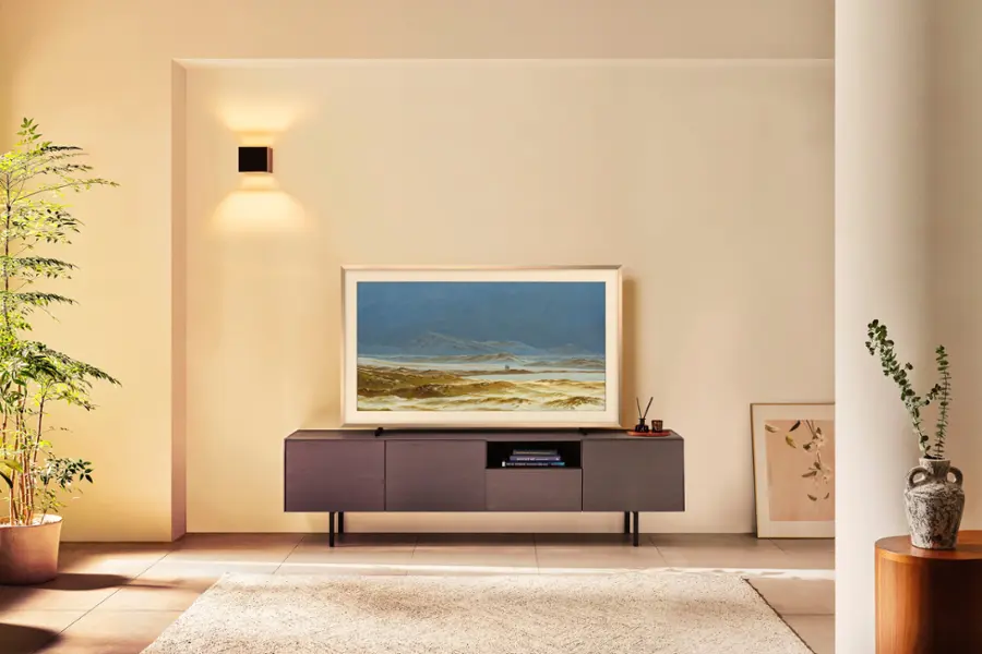 Alt View 19. Samsung - 65” Class LS03D The Frame Series QLED 4K with Anti-Reflection and Slim Fit Wall Mount Included - Black.