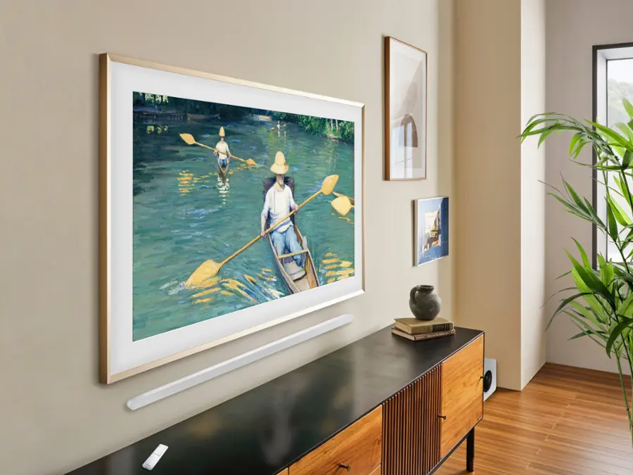Alt View 24. Samsung - 65” Class LS03D The Frame Series QLED 4K with Anti-Reflection and Slim Fit Wall Mount Included - Black.