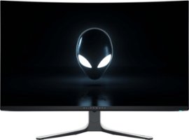 Alienware - AW3225QF 31.6" Quantum Dot OLED Curved Gaming Monitor - 240Hz - NVIDIA G-Sync - VESA - HDMI, USB-C - Lunar Light - Front_Zoom