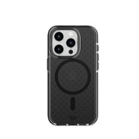 Tech21 - EvoCheck Case with MagSafe for Apple iPhone 15 Pro - Smokey/Black - Front_Zoom