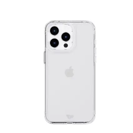 Front. Tech21 - EvoClear Case for Apple iPhone 15 Pro - Clear.