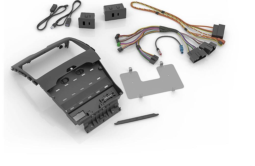 Left. Maestro - Radio Replacement Dash Kit Solution for Select 2015-2020 Ford Edge Vehicles - Black.