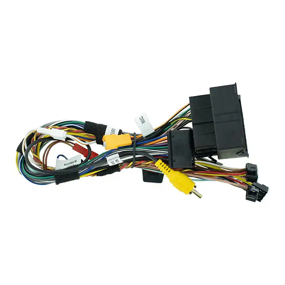 Front. Maestro - Maestro VW2 Installation T-Harness for Select Volkswagen and Audi Models 2016+ with Head Unit Connectors - Black.