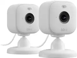Blink - Mini 2 - Home Security & Pet Camera(s) with HD video, color night view, motion detection, two-way audio - 2 cam - White