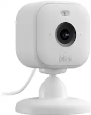 Front. Blink - Mini 2 Indoor/Outdoor 1080p Plug-In Security Camera (1-Pack) - White.