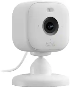 Blink - Mini 2 - Home Security & Pet Camera(s) with HD video, color night view, motion detection, two-way audio - 1 cam - White