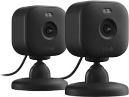 Blink - Mini 2 Indoor/Outdoor 1080p Plug-In Security Camera (2-Pack) - Black - Front_Zoom