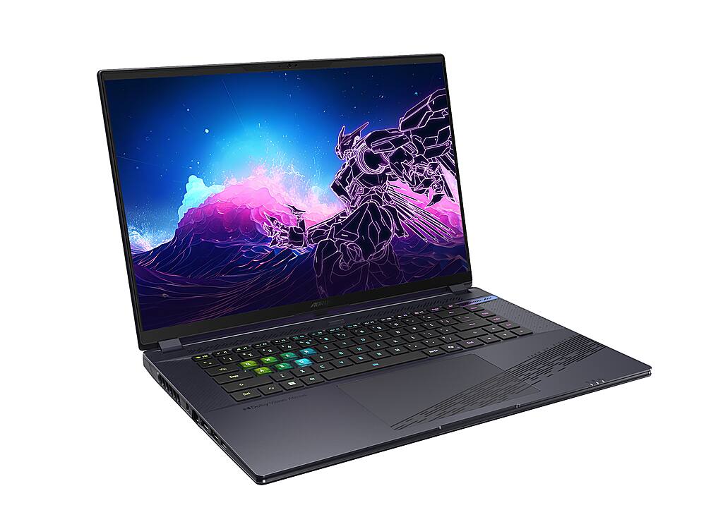 Alt View 3. GIGABYTE - 16" 165Hz Gaming Laptop IPS - Intel i7-14650HX with 32GB RAM - NVIDIA GeForce RTX 4070 - 1TB SSD - Black.