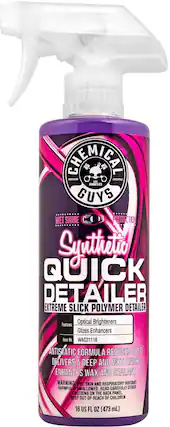 The text on the image can be grouped and corrected as follows:
"SneMica Tradition Lifestyle Los Angeles Guys Wet Shine Protection Quick Detailer Extreme Slick Polymer Detailer Features: Optical Brighteners Gloss Enhancers Item No. WAC21116 Antistatic Formula Reduces Dust Delivers a Deep and Wet Finish Enhances Wax and Sealant Warning: Eye, Skin and Respiratory Irritant. Harmful if Swallowed. Read Carefully Other Cautions on the Back Panel. Keep Out of Reach of Children 16 US FL OZ (473 mL)."