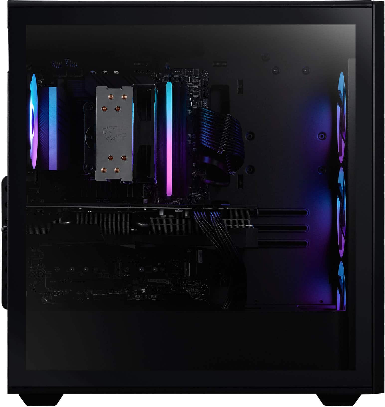 Left. iBUYPOWER - Scale Gaming Desktop PC - Intel Core i5 14400F - NVIDIA GeForce RTX 4060 8GB - 16GB DDR5 RAM - 1TB NVMe - Black.