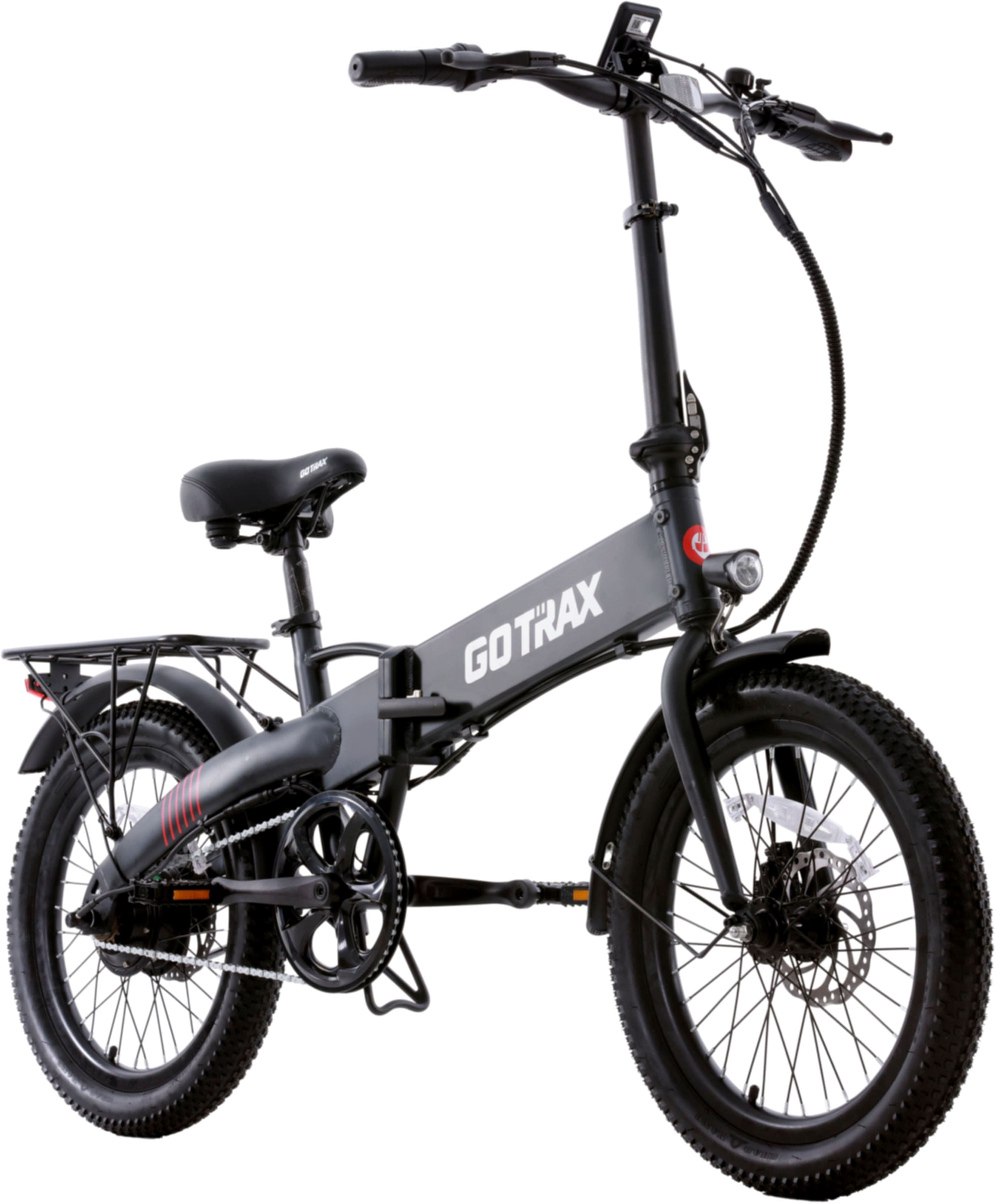 Angle. GoTrax - Z4 LITE Folding eBike w/ 25 mile Max Operating Range and 20 MPH Max Speed - Black.