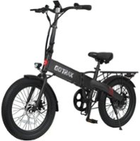 GoTrax - Z4 LITE Folding eBike w/ 25 mile Max Operating Range and 20 MPH Max Speed - Black - Front_Zoom