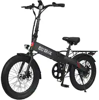 GoTrax - Z4 LITE Folding eBike w/ 25mi Max Operating Range and 20mph Max Speed - Black - Front_Zoom
