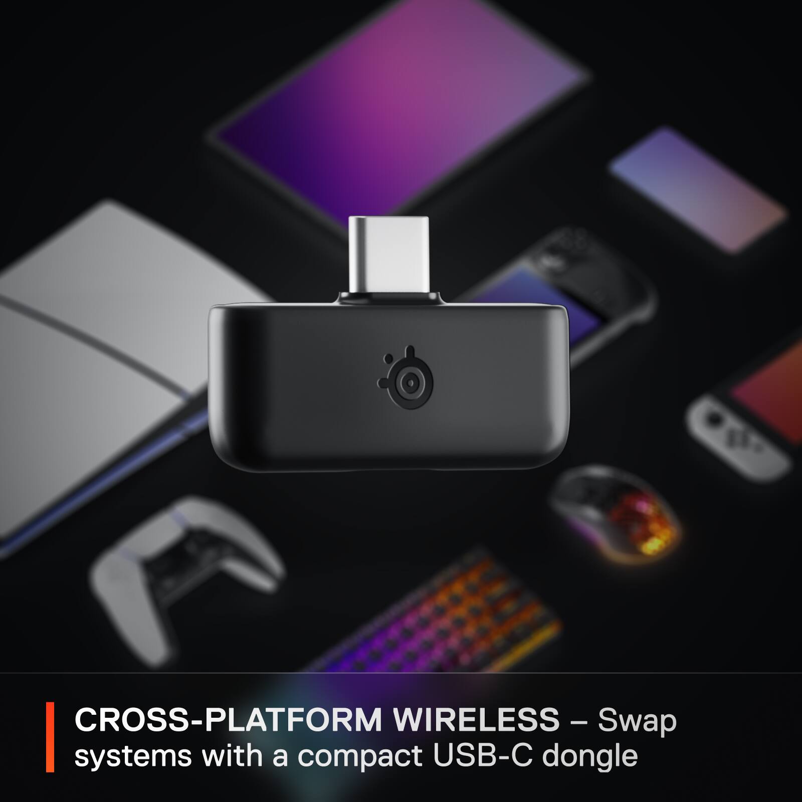 Cross-Platform Wireless - Swap systems with a compact USB-C dongle