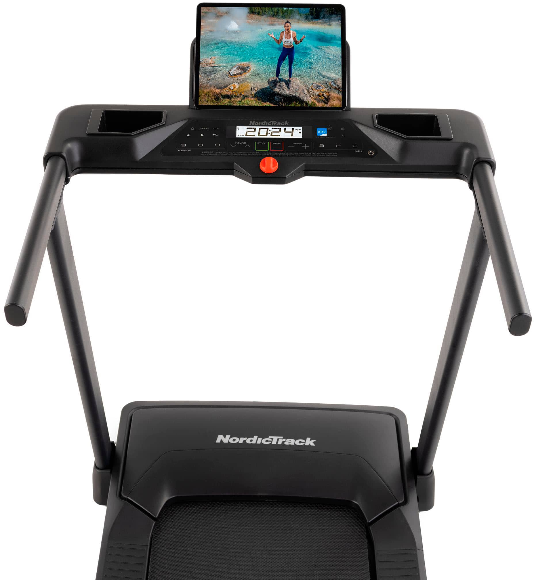 Angle View: NordicTrack T 5 S; Treadmill for Running and Walking - Black