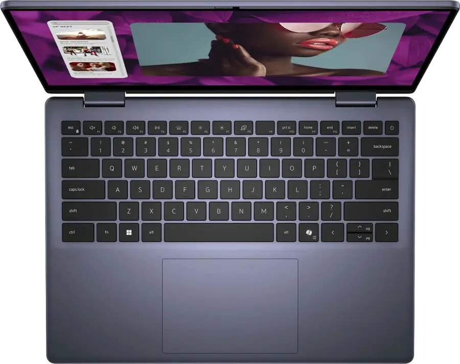 Alt View 4. Dell - Inspiron 14 2-in-1 Touch Laptop - AMD Ryzen 5 Processor - AMD Radeon Graphics - 8 GB Memory - 512 GB SSD - Midnight Blue.