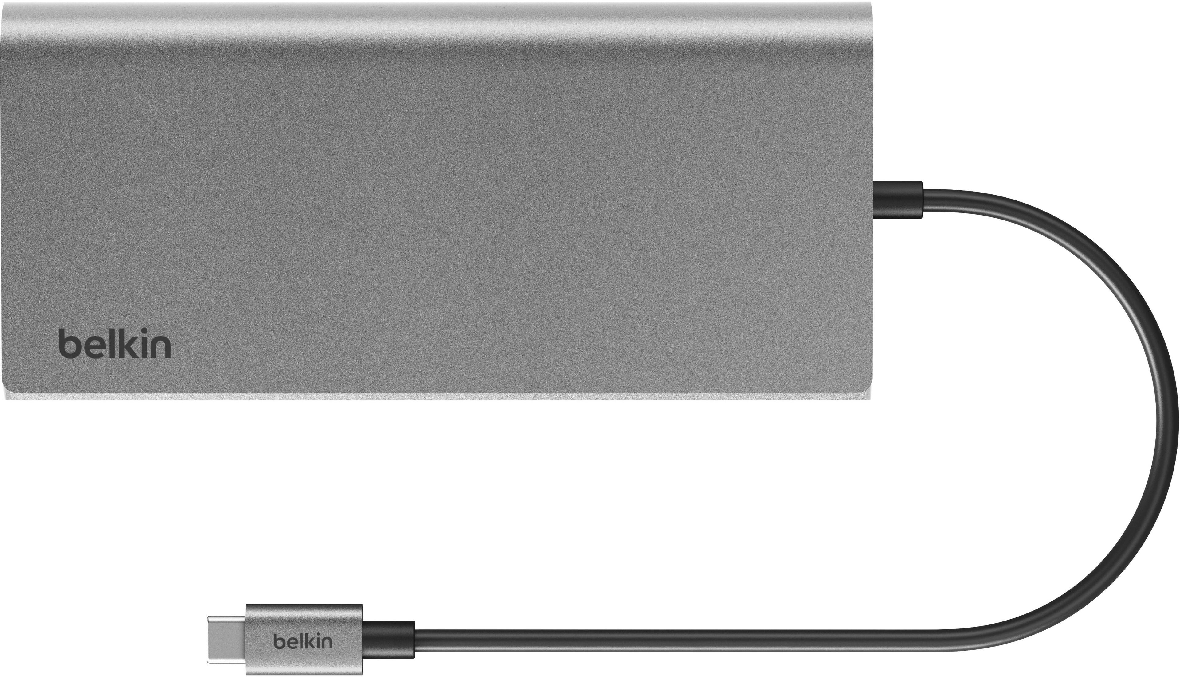 Belkin USB C 8 in 1 Dual Display Docking Station Gray INC015btSGY