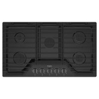 Whirlpool - 36" Built-In Gas Cooktop with Fifth Burner - Black Stainless Steel - Front_Zoom