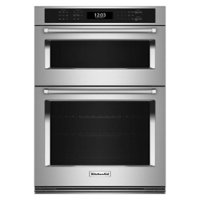 KitchenAid - 30" Built-In Electric Convection Double Wall Combination with Microwave and Air Fry Mode - Stainless Steel - Front_Zoom