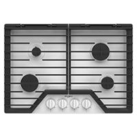 Whirlpool - 30" Built-In Gas Cooktop with EZ-2-Lift Hinged Cast-Iron Grates - White - Front_Zoom