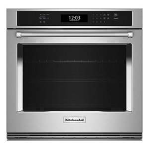 KitchenAid - 30" Built-In Single Electric Convection Wall Oven with Air Fry Mode - Stainless Steel