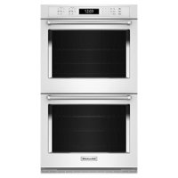 KitchenAid - 30" Built-In Electric Convection Double Wall Oven with Air Fry Mode - White - Front_Zoom