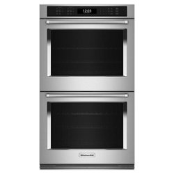 KitchenAid - 30" Built-In Electric Convection Double Wall Oven with Air Fry Mode - Stainless Steel - Front_Zoom