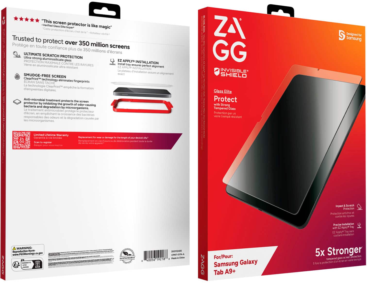 Alt View 14. ZAGG - InvisibleShield Glass Elite Samsung A9+ - Clear.