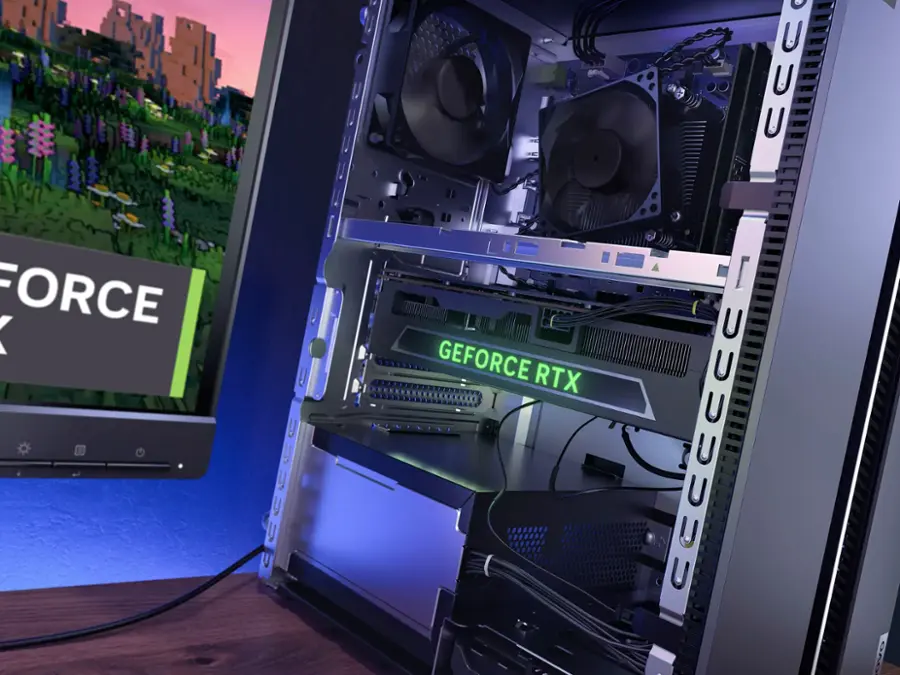 Alt View 18. Lenovo - LOQ Tower Gaming Desktop - Intel i5 14400F - 16GB Memory - NVIDIA GeForce RTX 3050 - 512GB SDD - Luna Gray.