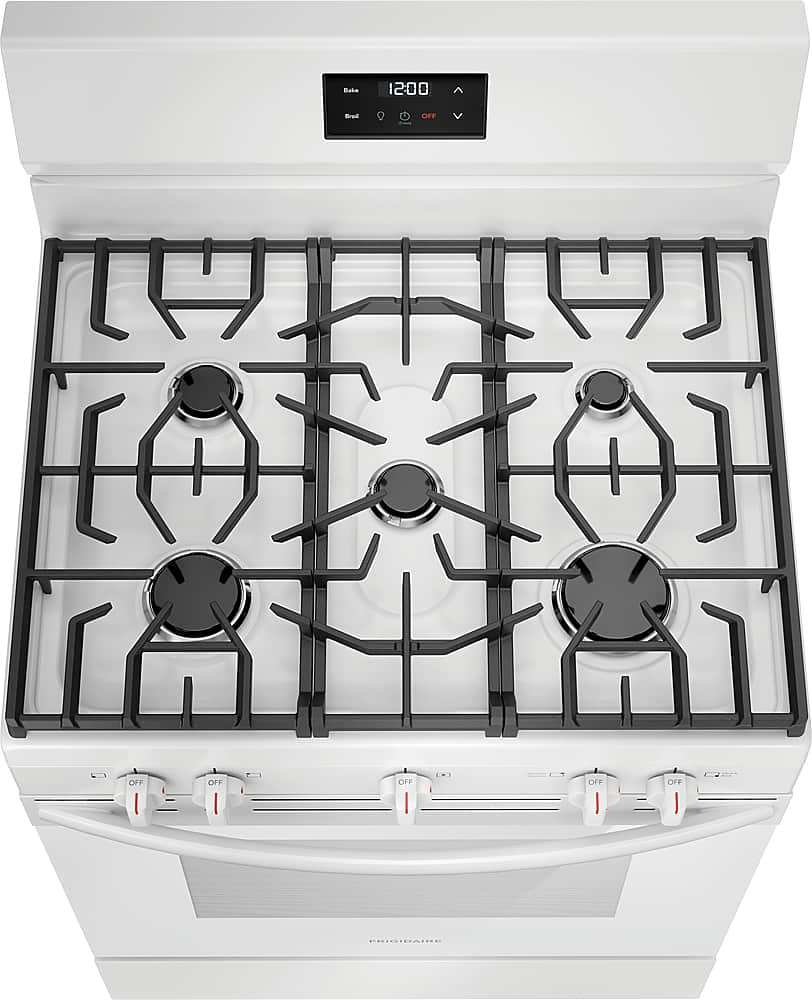 Alt View 11. Frigidaire - Frigidaire 5.1 Cu. Ft Freestanding Gas Range with Quick Boil Burner - White.